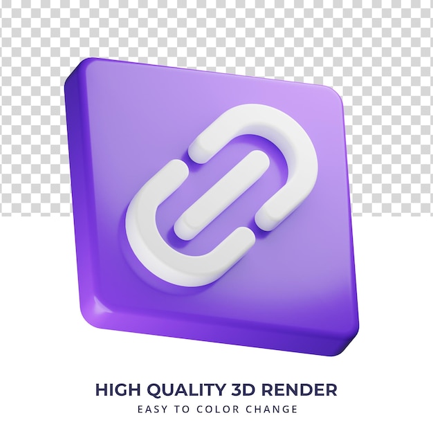 PSD icona di collegamento rendering 3d di alta qualità concetto isolato