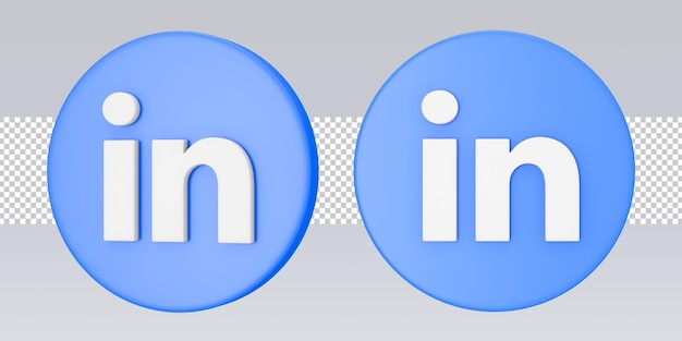 Icona linkedin 3d