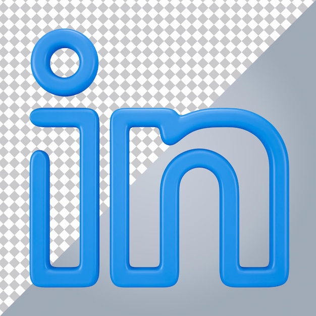 PSD icona linkedin 3d