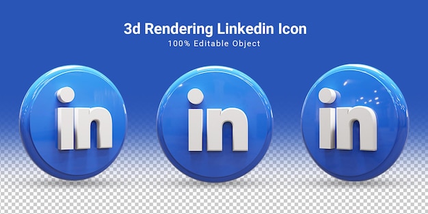 Linkedin glanzende sociale media icon set linkedin