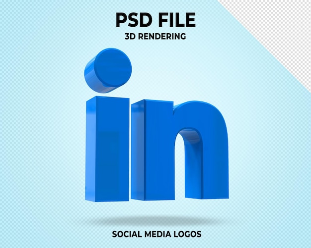 Linkedin Icon 3d Social Media
