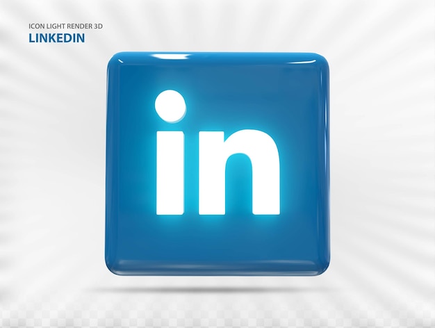 Значок Linkedin со стилем Light