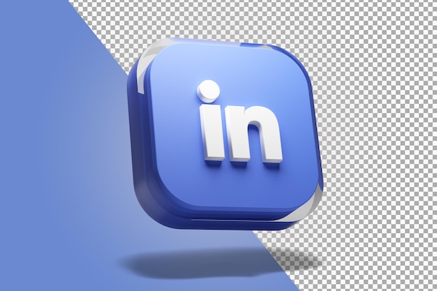 Linkedin logo 3d-rendering geïsoleerd