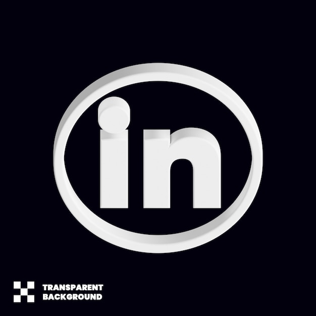 Linkedin Social Media Icon 3D