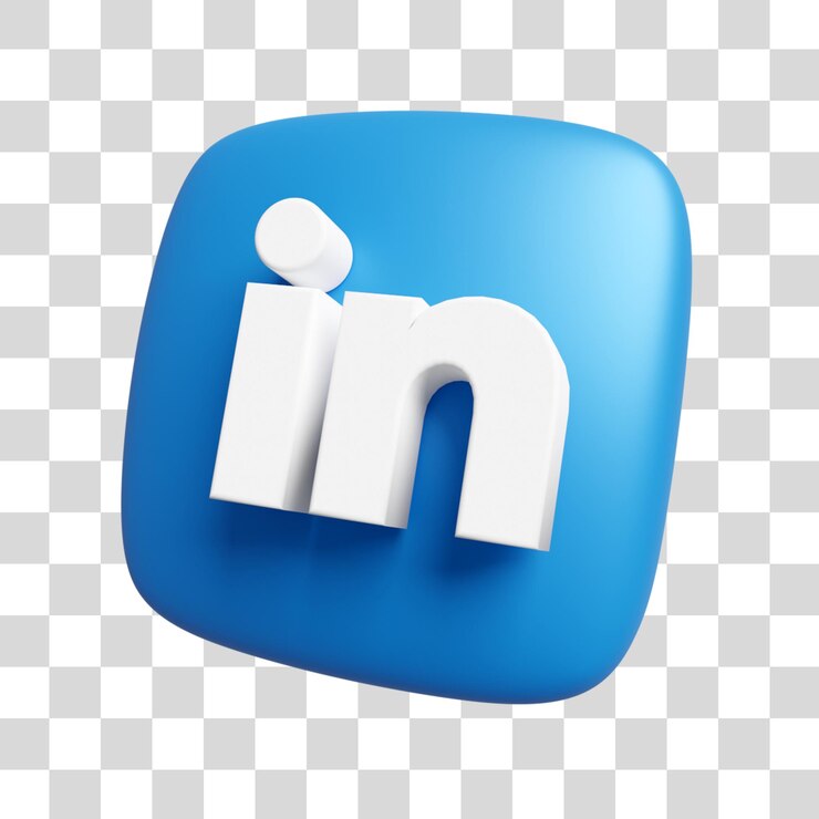 Linkedin Social Media Icon 3D