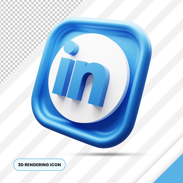 PSD linkedin sociale media 3d-rendering pictogram