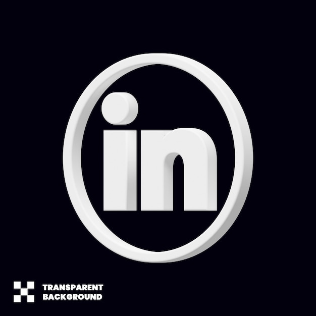 Linkedin sociale media pictogram 3d