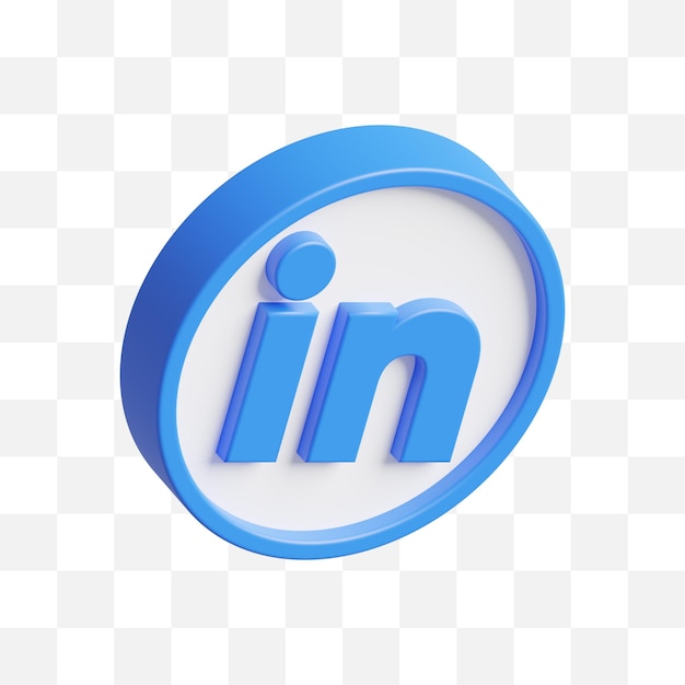 Linkedin Sociale Media Pictogram 3D