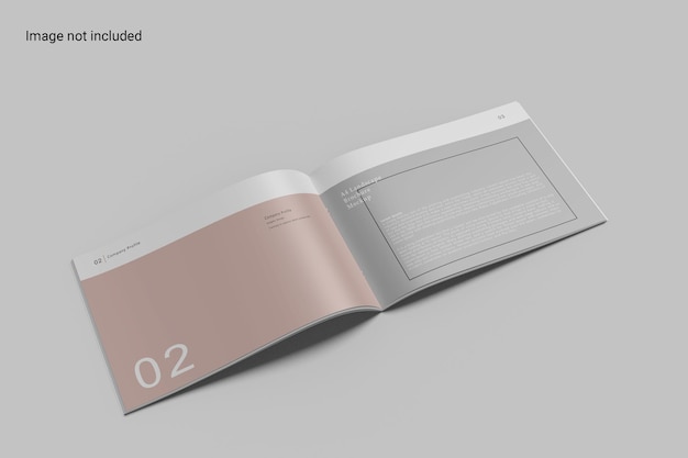 Linkeraanzicht landschap brochure mockup design