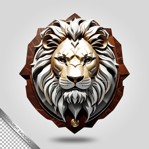 Lion head emblem transparent background