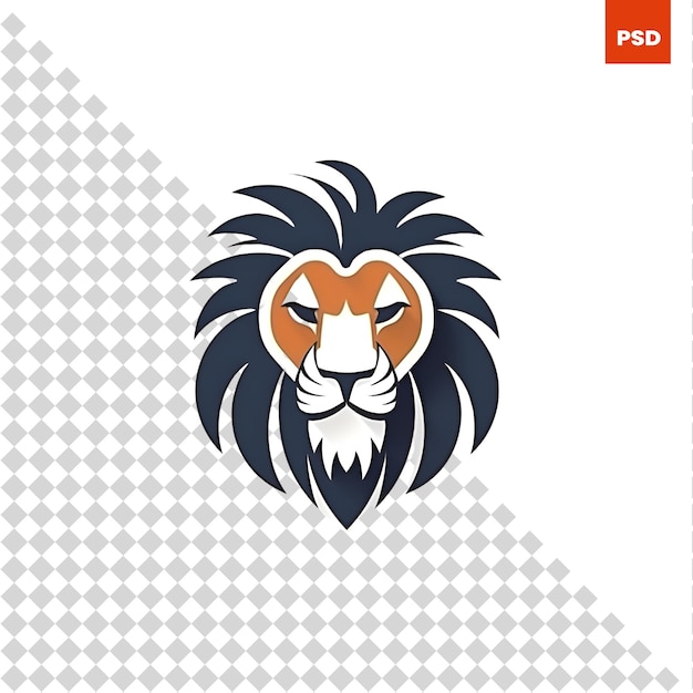 PSD lion head logo design vector template lion head icon design