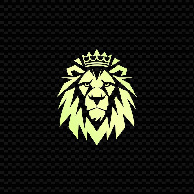 PSD a lion head with a crown on it