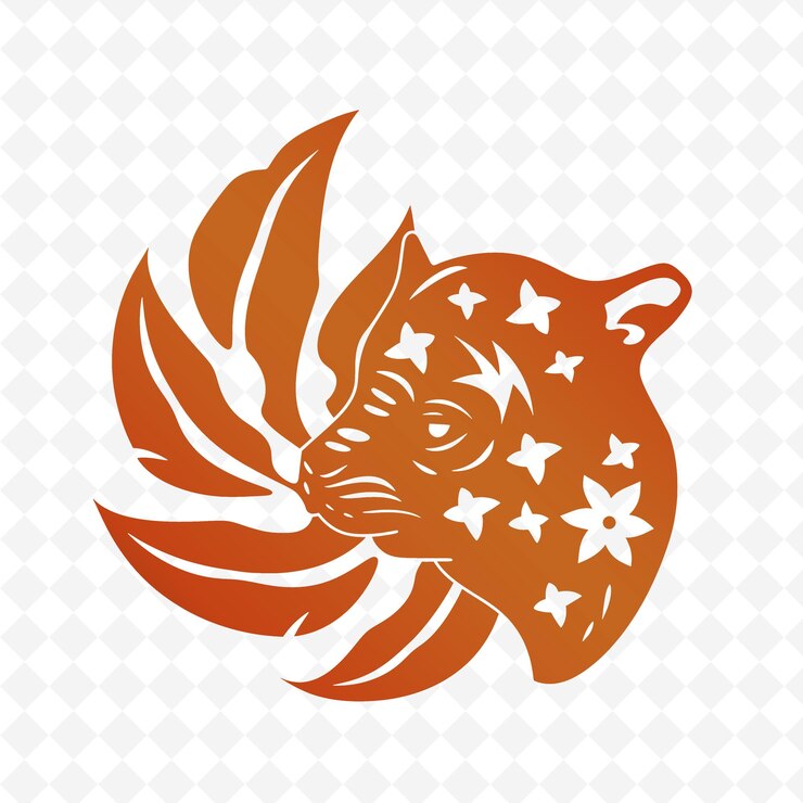 PSD a lion head with a star on it