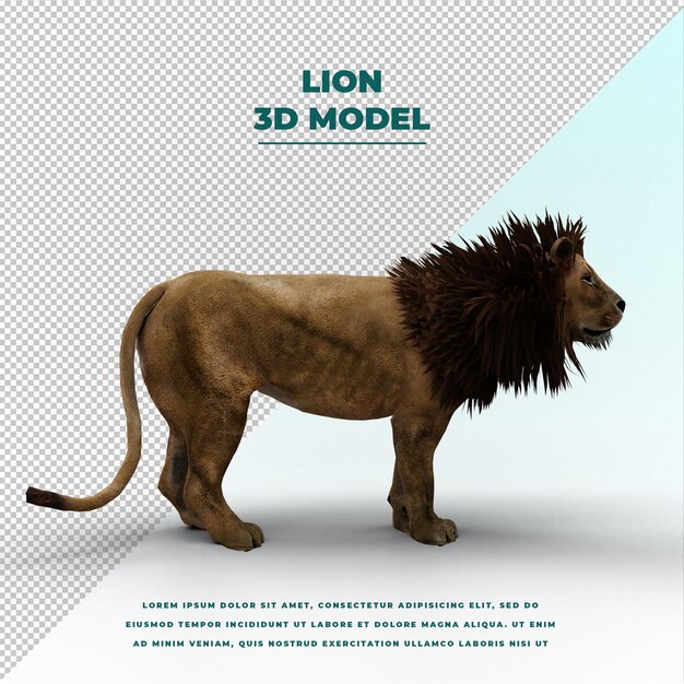 PSD lion isolated