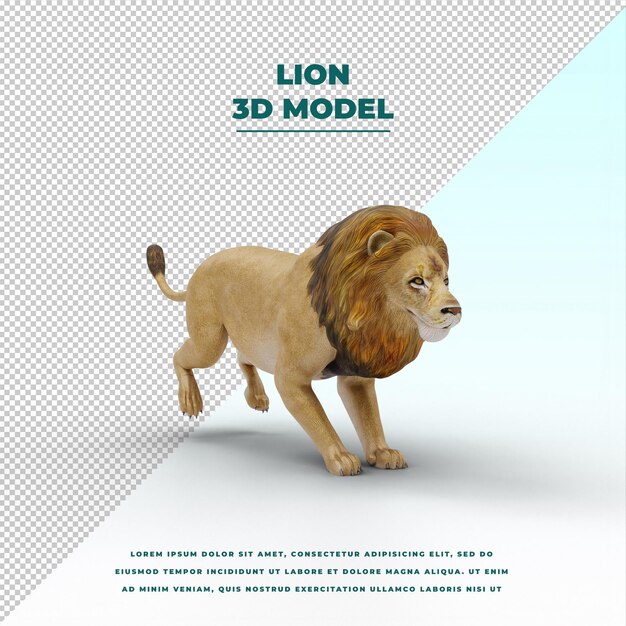 PSD lion isolated