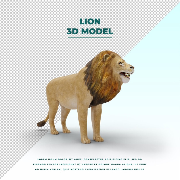 PSD lion isolated