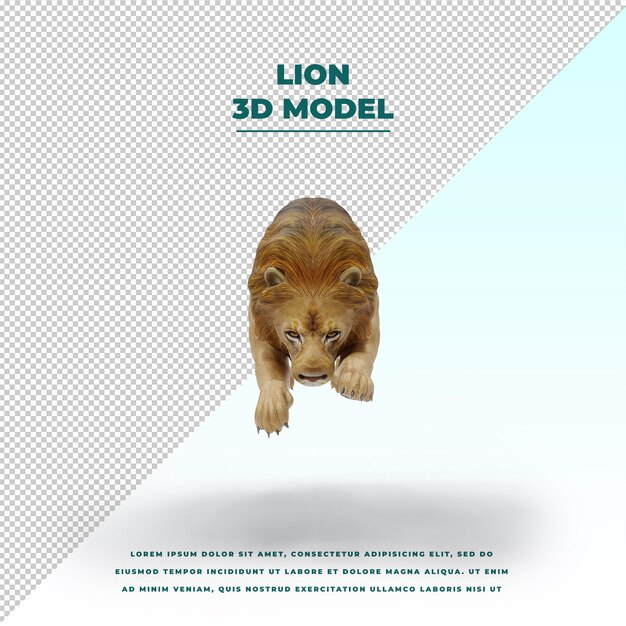 PSD lion isolated