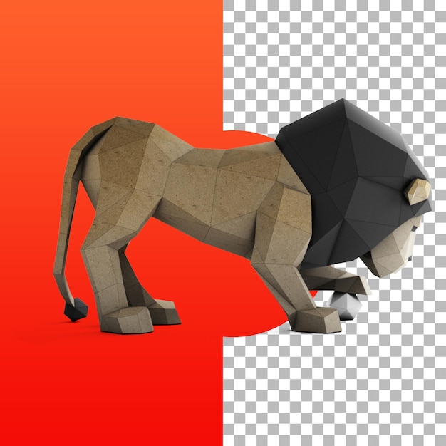 Lion paper craft suitable for your asset design