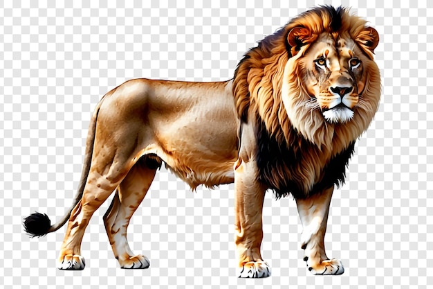 PSD lion png isolated on transparent background