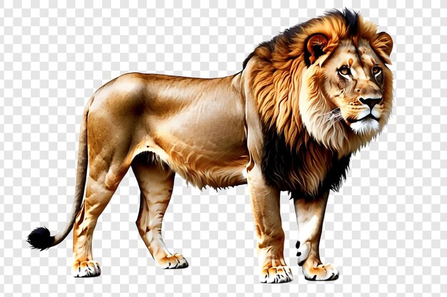 PSD lion png isolated on transparent background