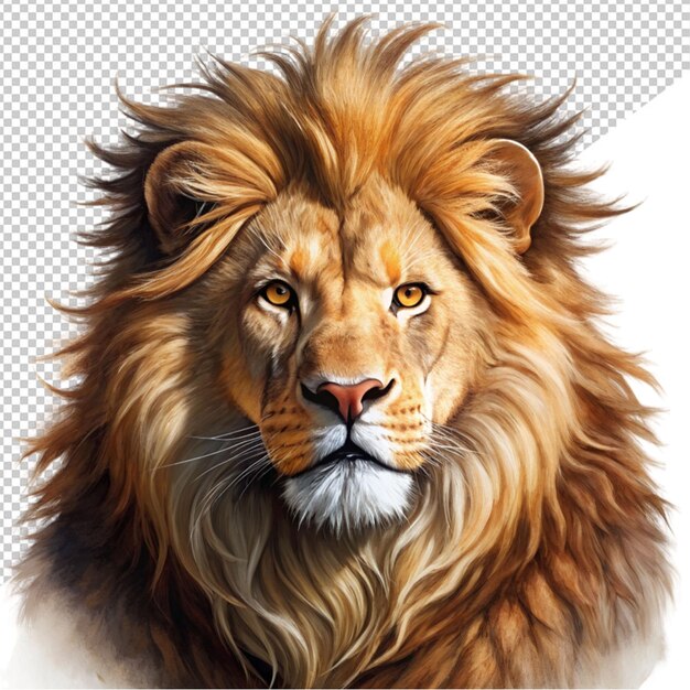 PSD lion on transparent background