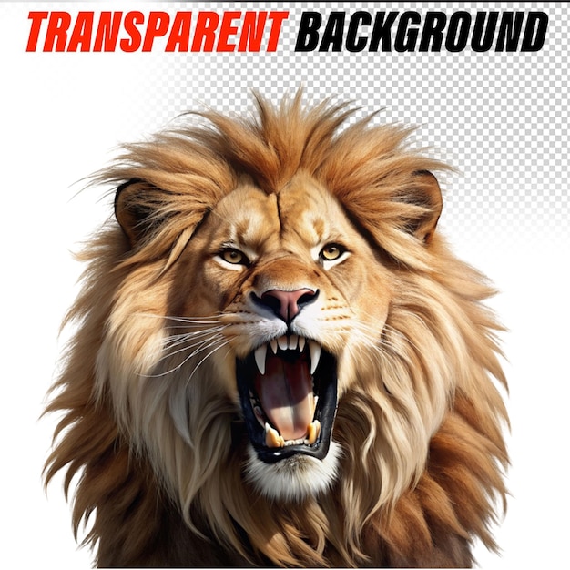 PSD illustrazione a acquerello di leone png trasparente