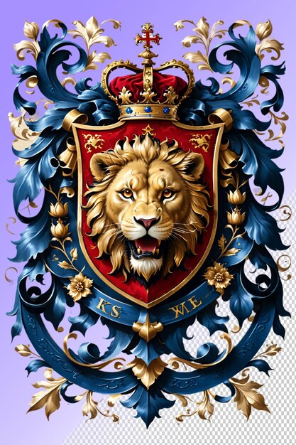 PSD a lion with a crown on it that says  lions