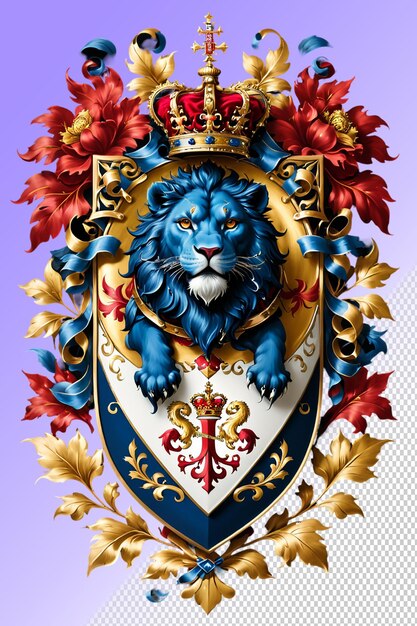 PSD a lion with a crown on it