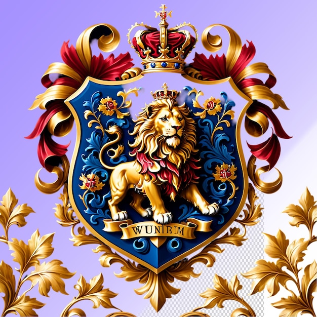 PSD a lion with a crown on it