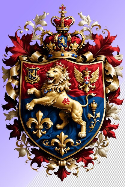 PSD a lion with a crown on its back