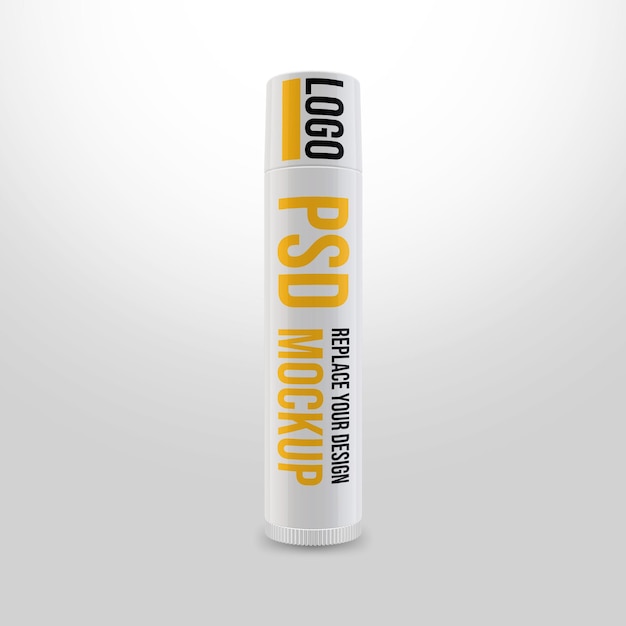 Lip balm 3d rendering mockup design