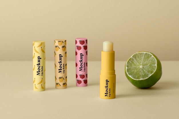 PSD lip balm packaging mockup