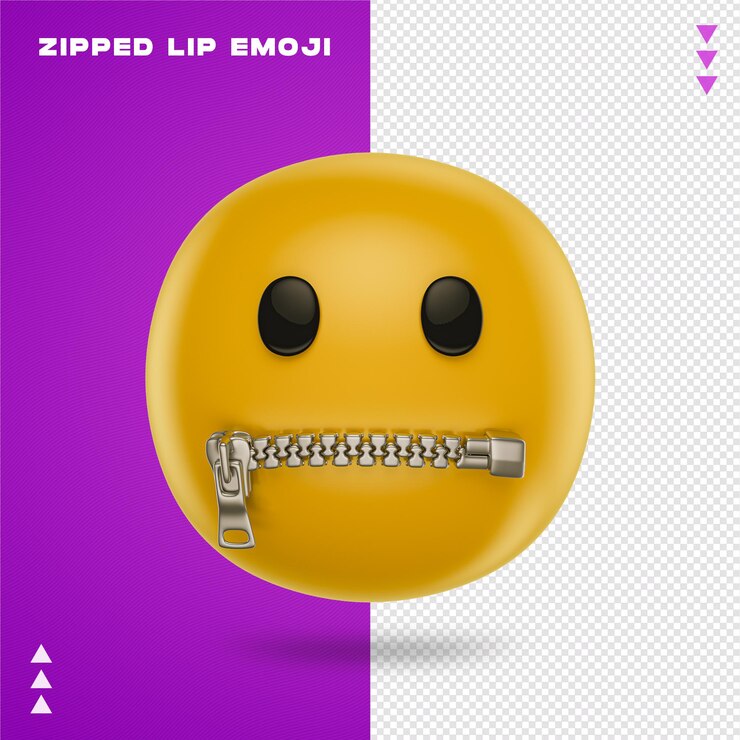 Lip-emoji . met rits