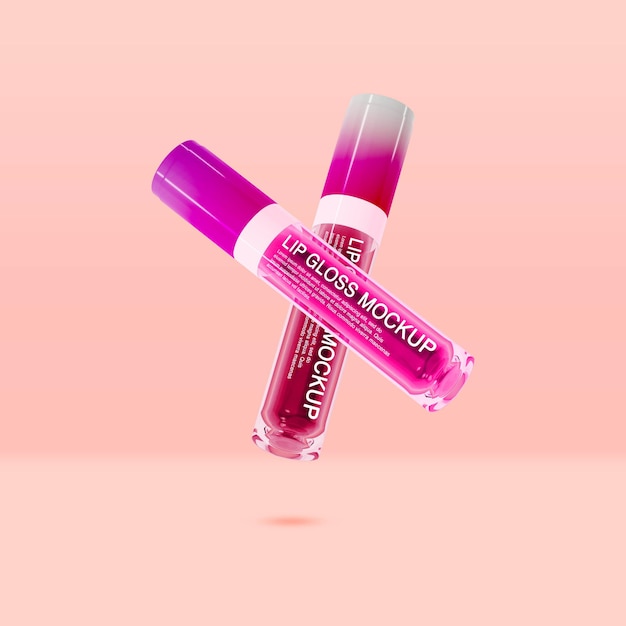 PSD lip gloss glass bottle mockup