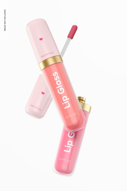 PSD lipgloss mockup, drijvend