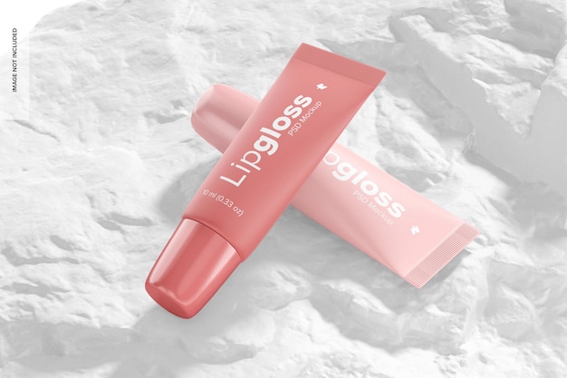 Lipgloss tubes mockup, perspective