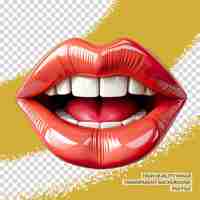 PSD lips clipart3d png clipart transparent isolated background