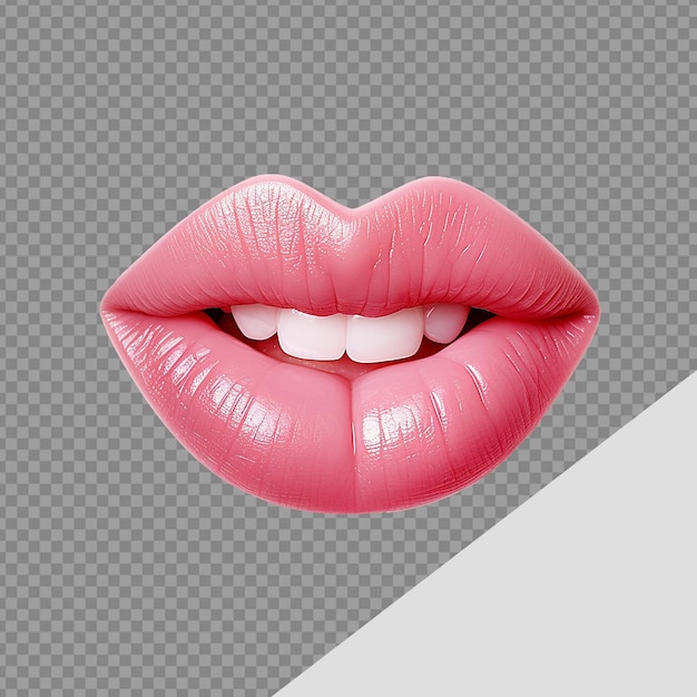 Lips smiling png isolated on transparent background