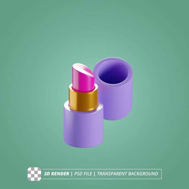 PSD rossetto 3d render immagini isolate