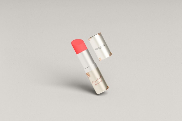 Mockup di rossetto galleggiante