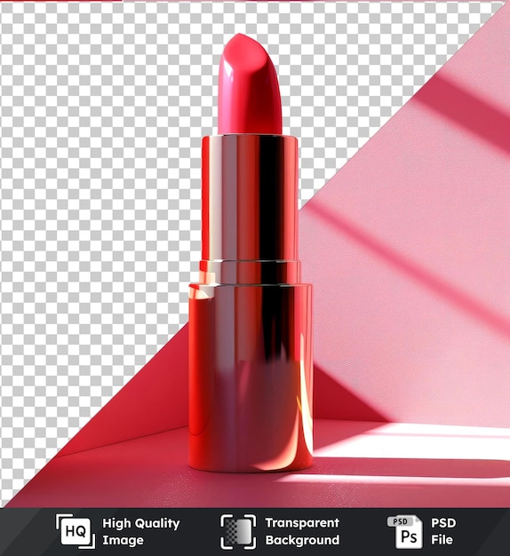 PSD lipstick neutral tone cosmetic samples on a pink background