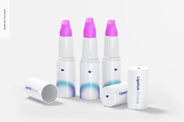 PSD lipstick set mockup