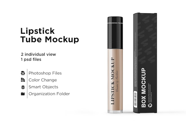 Tubo per rossetto con mockup