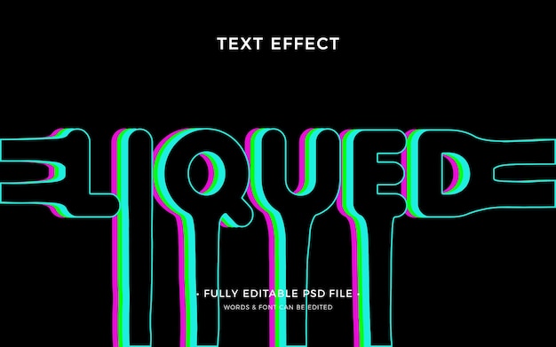 PSD liqued text effect