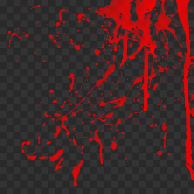 PSD a liquid blood flowing to down isolated on transparent background