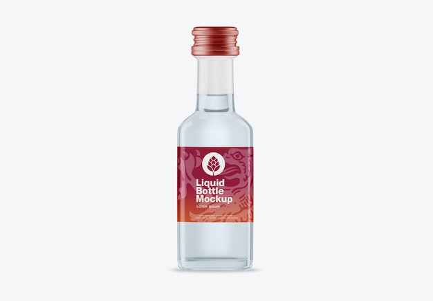 Liquid Bottle Mockup 3D render