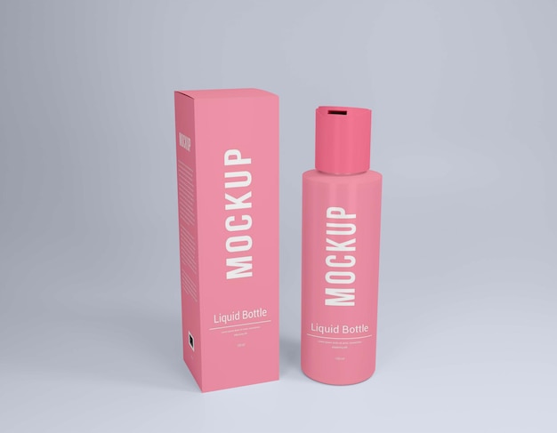 Liquid bottle psd mockup