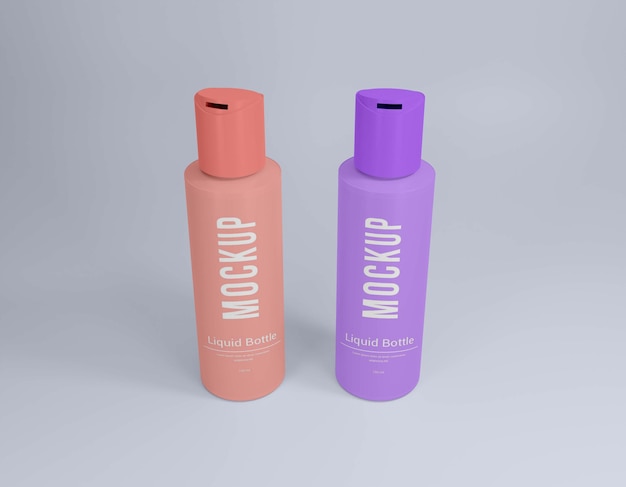 Liquid bottle psd mockup