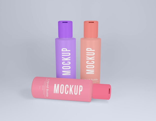 Mockup psd bottiglia di liquido