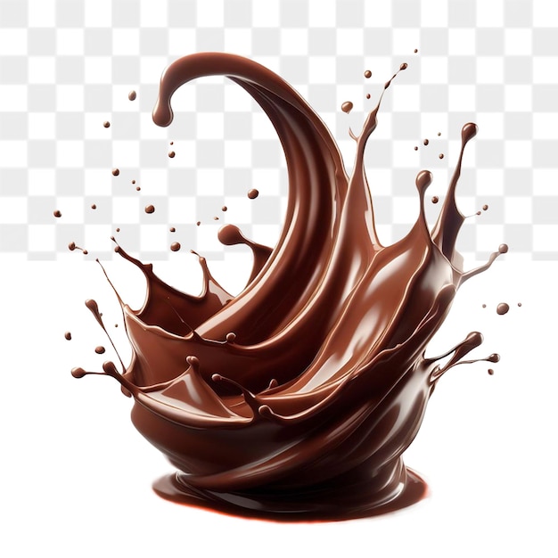 liquid chocolate splashing